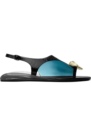 Tory Burch Patos leren sandalen verfraaid met steen