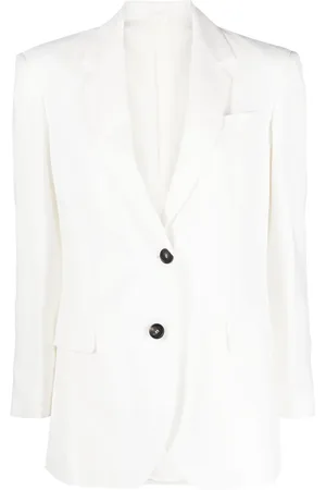Brunello Cucinelli Blazer met enkele rij knopen en gekerfde revers