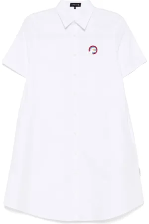 AGNÈS B. Blousejurk met geborduurd logo