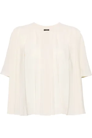 Joseph Bouloi kraagloze geplooide blouse