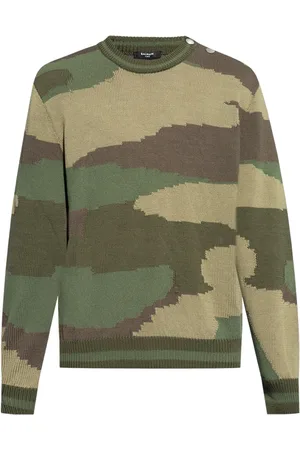 Balmain Katoenen trui met camouflage patroon
