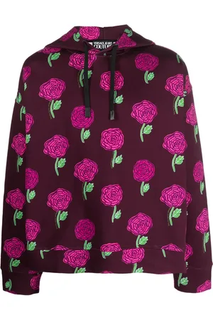 VERSACE Hoodie met roosprint