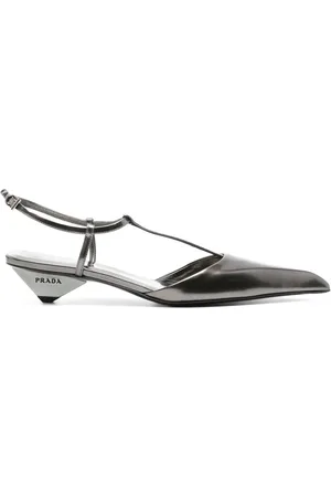 Prada 35 mm metallic pumps