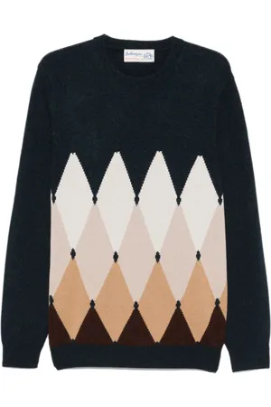 BALLANTYNE Trui met argyle intarsia