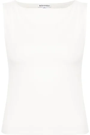 Reformation Dusk top met boothals