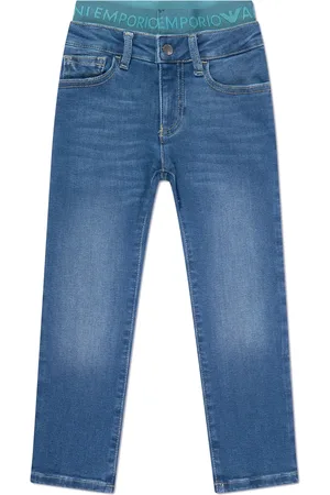 Emporio Armani J07 straight jeans met logoband