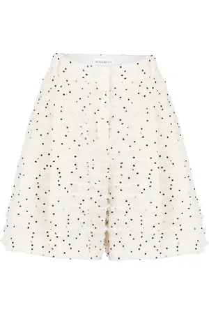 Nina Ricci Geplooide tweed shorts