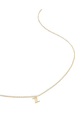 Monica Vinader 14kt geelgouden halsketting met letter Z