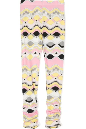 PUCCI Junior Legging met geometrische print van katoenblend