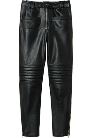 Twin-Set Fairfax leren bikerbroek