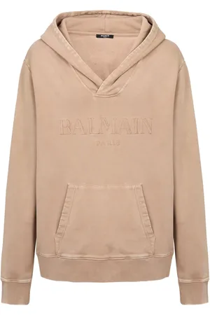 Balmain Katoenen hoodie met geborduurd logo en V