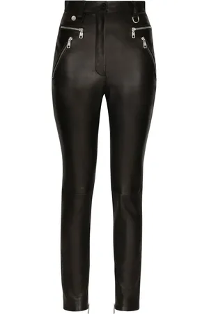 Dolce & Gabbana Broek van imitatieleer met rits