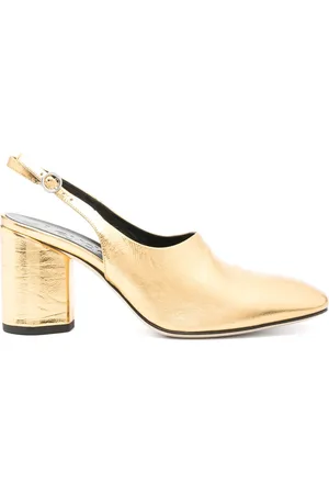 Aeyde 80 mm leren slingback pumps