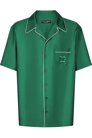 Dolce & Gabbana Overhemd met geborduurd logo van zijde