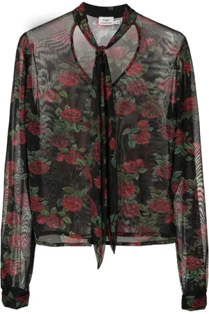 AMIR SLAMA Doorzichtige blouse
