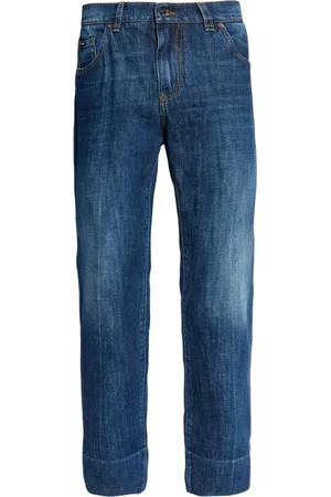 Dolce & Gabbana Straight jeans met logoplakkaat