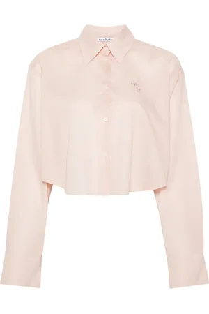 Acne Studios Cropped blouse met geborduurd logo