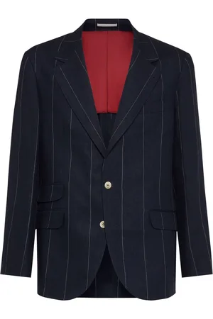 Brunello Cucinelli Blazer met enkele rij knopen