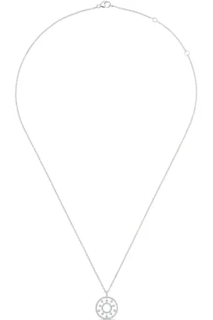 De Beers 18kt witgouden Dewdrop halsketting met diamant