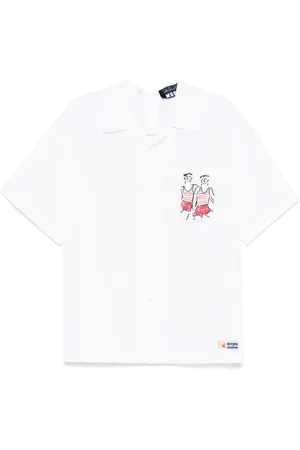 Msgm X Luke Edward Hall Sailors in Love overhemd met patch