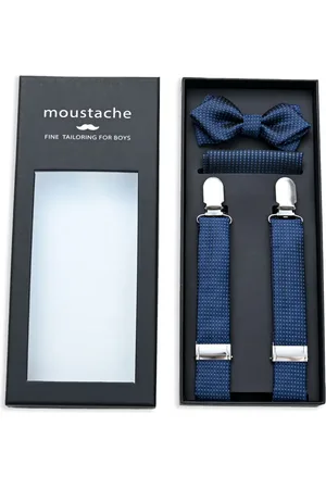 M. Moustache Bretels met textuur