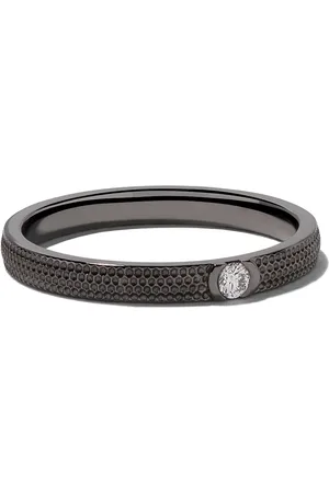 De Beers Azulea zwarte rodium ring met diamant