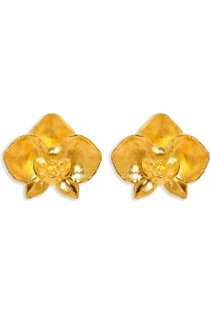 Oscar de la Renta Orchids oorclips