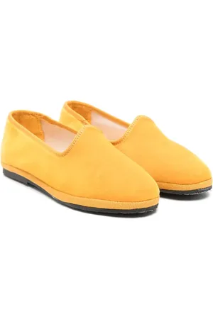 Il gufo Suède slippers met ronde neus