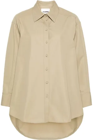 Jil Sander Katoenen shirt met uitgesneden details