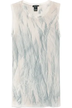 AVANT TOI Tanktop met marmer patroon
