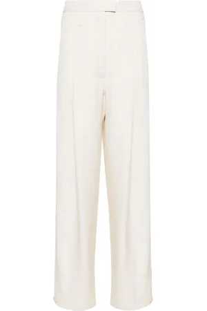 Serafini Slub straight plooibroek