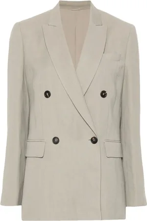 Brunello Cucinelli Blazer met dubbele rij knopen