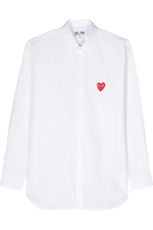 Comme des Garçons Shirt met hart applicatie