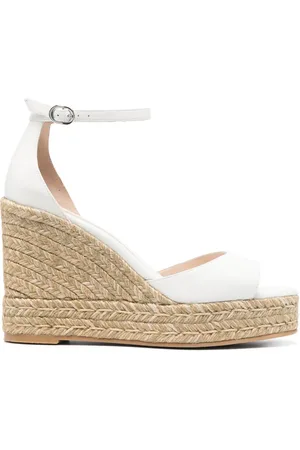 Stuart Weitzman NudistCurve espadrilles met sleehak