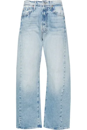 Mother Half Pipe high waist jeans met wijde pijpen
