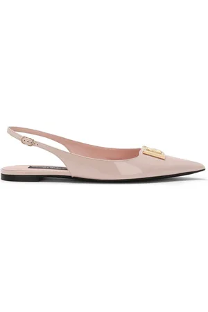 Dolce & Gabbana DG leren slingback ballerina