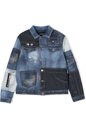 Dsquared2 Spijkerjack met patchwork