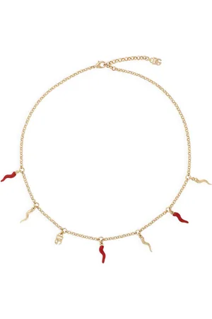 Dolce & Gabbana Halsketting met DG bedel van hoorn