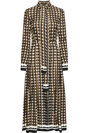 Oscar de la Renta Blousejurk met geometrisch patroon