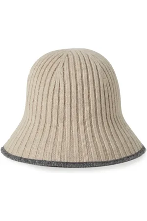 Brunello Cucinelli Gebreide vissershoed met streepdetail