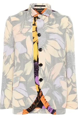 Comme des Garçons Crêpe blazer met bloemenprint