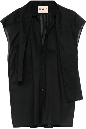 Plan C Organza blouse met sjaaldetail
