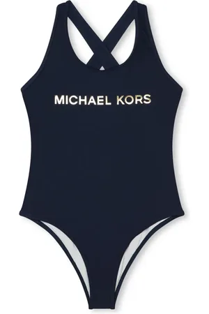 Michael Kors Hoog uitgesneden badpak met logo