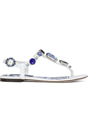 Dolce & Gabbana Lakleren sandalen met sieraden
