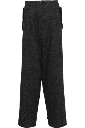 YOHJI YAMAMOTO Twill broek met toelopende pijpen