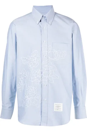 Thom Browne Overhemd met geborduurde bloemen