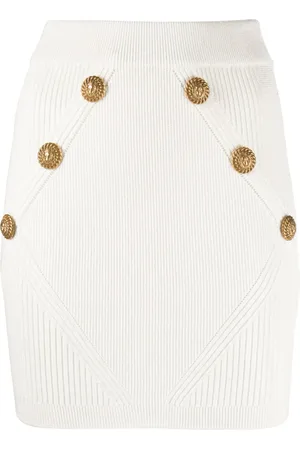 Balmain Rok met verfraaide knopen