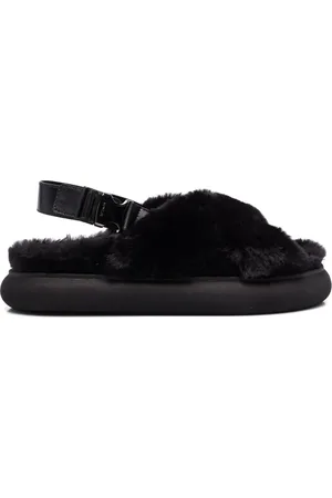 Moncler Solarisse sandalen met imitatiebont