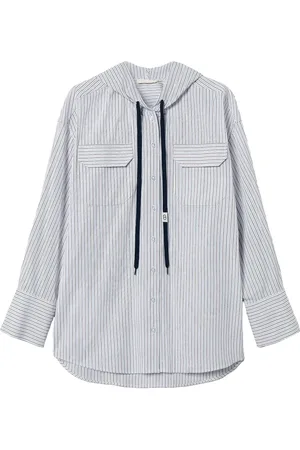 Twin-Set Gestreepte popeline blouse