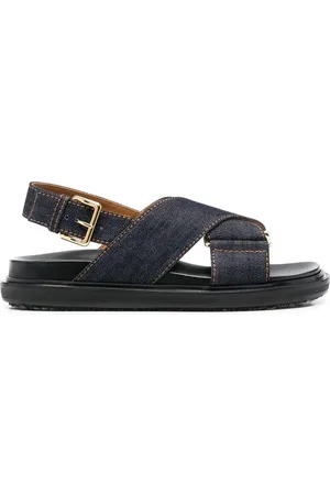 Marni Denim sandalen met gekruiste bandjes